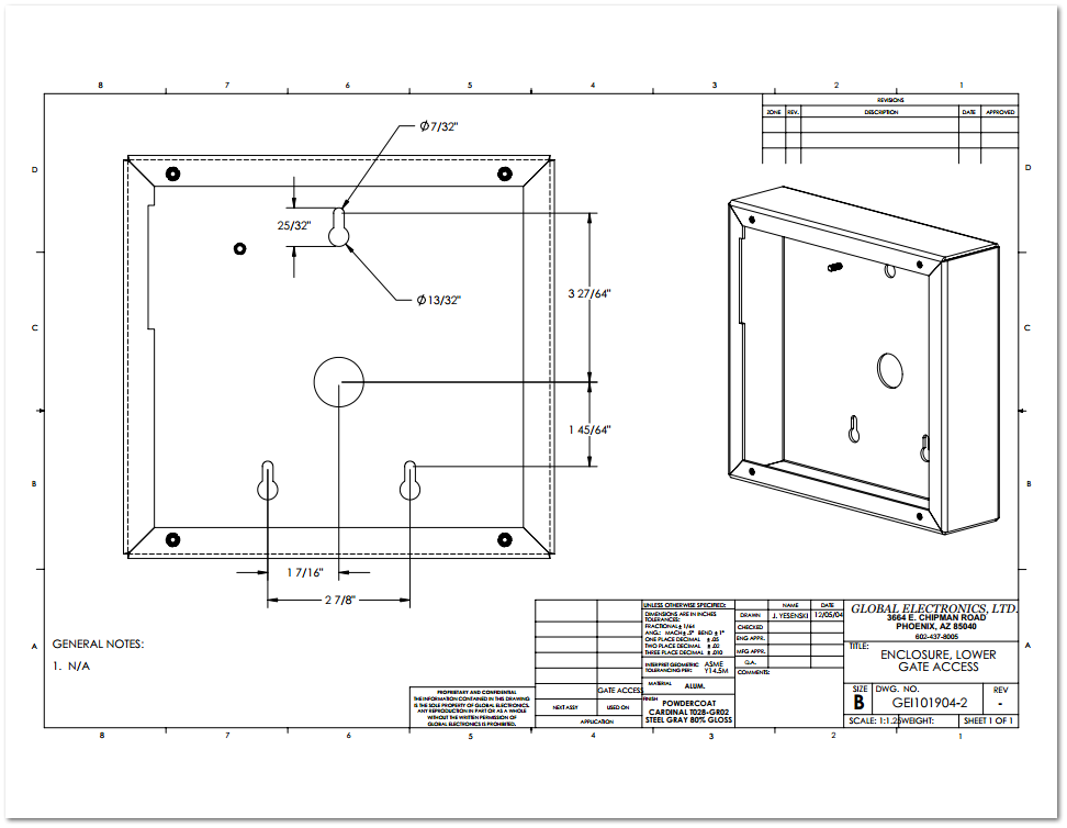 EclypX E-9000 Series Mounting Holes