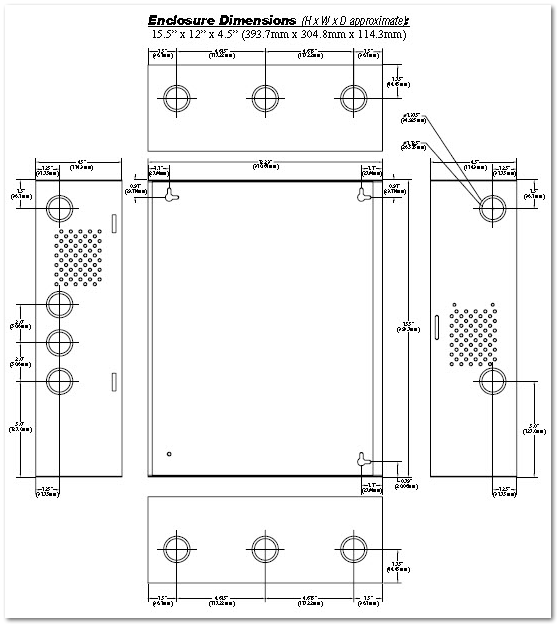 Ips Cabinet Enclosure Dimensions And Drawing