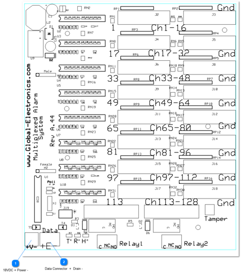 Mux/Remote Power & Data Wire Diagram